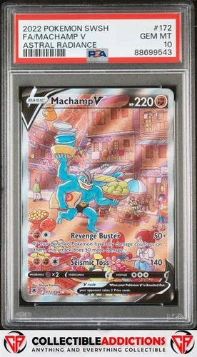 2022 Pokemon Sword & Shield Astral Radiance #172 Machamp V PSA 10