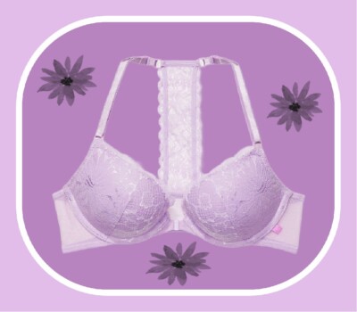 40C Lilac Purple Lace Front Close Extreme Lift Victorias Secret Plunge PU UW Bra