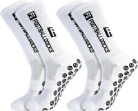 2Er Pack Herren FußBallsocken Anti-Rutsch Sportsocken Laufen Basketball