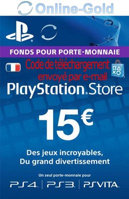 15 EUR Carte PlayStation PSN Network Compte français Code ...