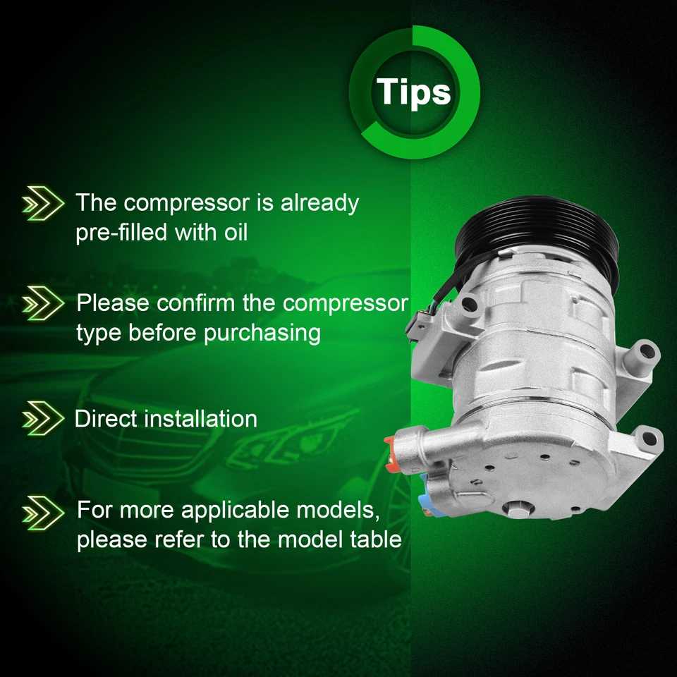 AC A/C Compressor Fits 2009 2010 2011 Ford Escape For Mazda Mercury Mariner - Image 4 of 4