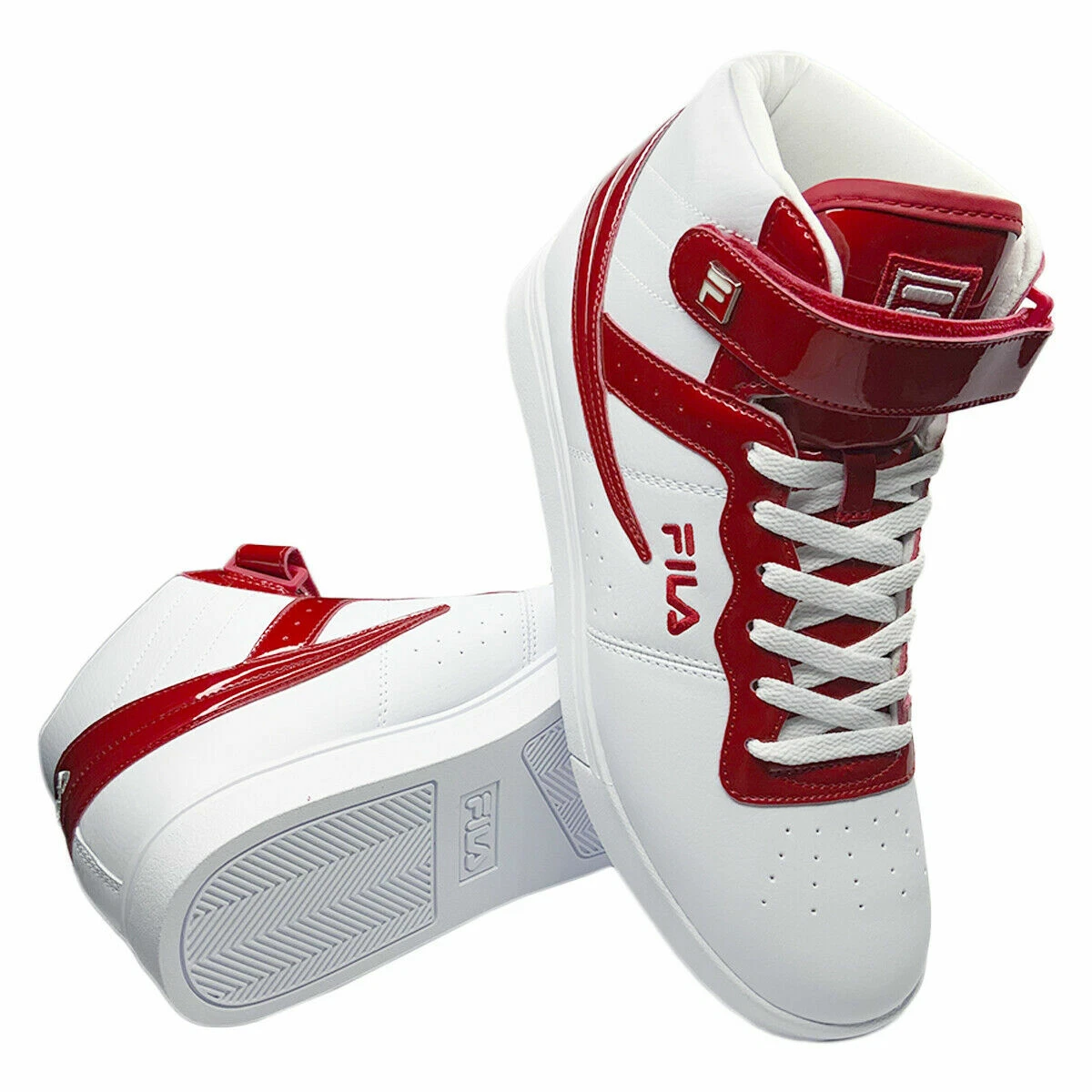 Fila sneakers sales red and white