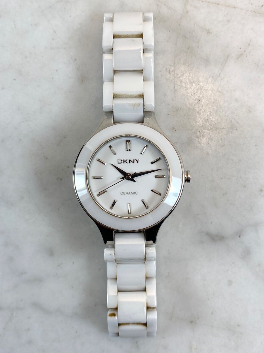 DKNY WHITE RUBBER DIGITAL COLLECTION WATCH NY2322 DKNY White Ceramic Wristwatches for sale | eBay main image 4