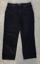 Vintage Levi's 540 Relaxed Fit Black Jean Mens 36 x 27 Hemmed Brown Tab USA 90s