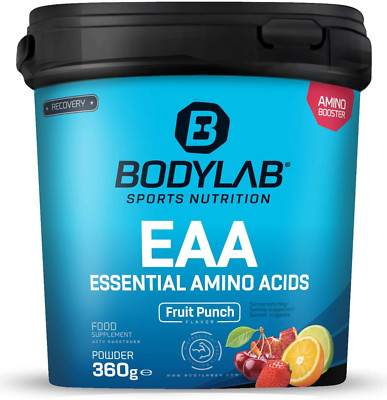 Bodylab24 EAA Essential Amino Acids Fruchtpunsch 360g | BCAA, EAA, Vitamin B6