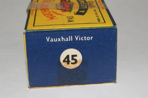 MATCHBOX LESNEY #45A VAUXHALL VICTOR, YELLOW, GPW, NICE, SCARCE BOX TYPE C - Picture 5 of 12