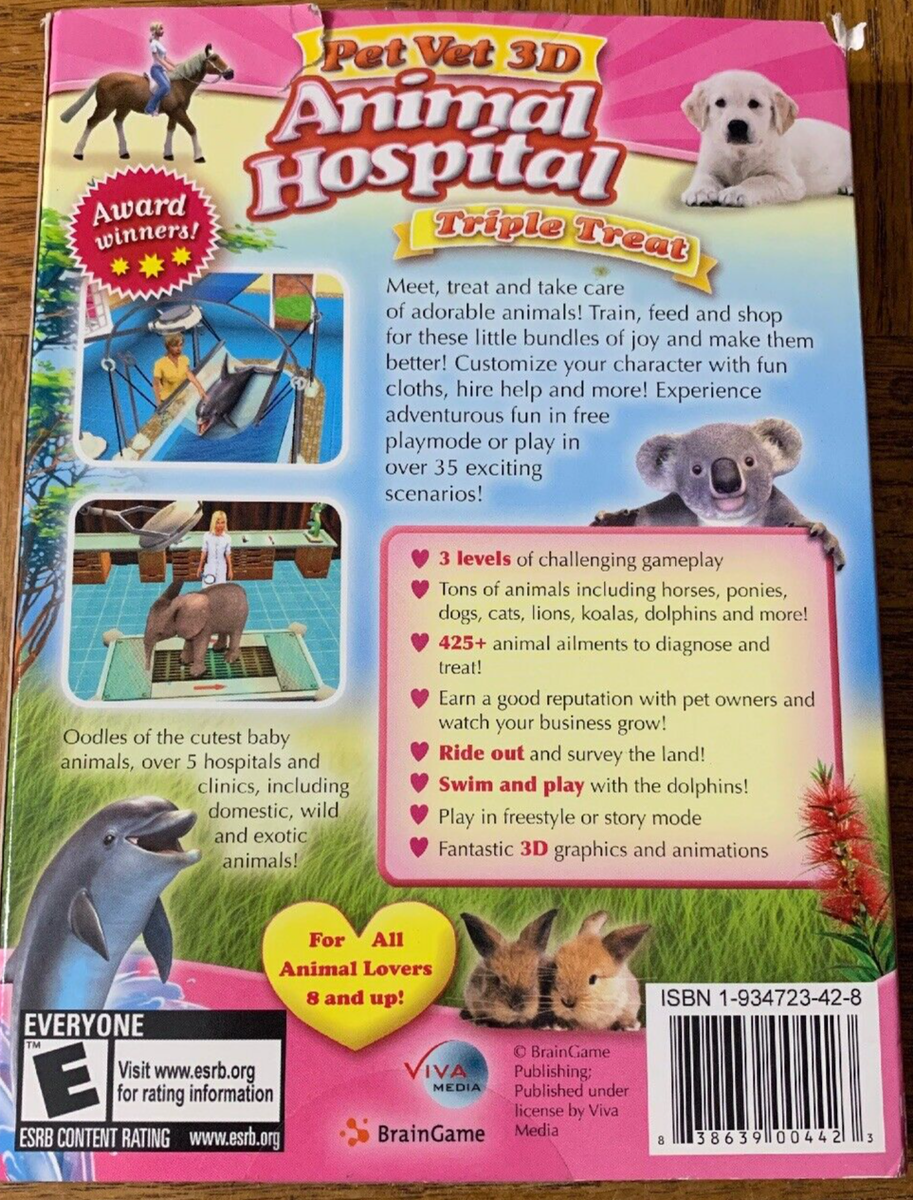 Pet Vet 3D Animal Hospital Triple Treat Computer Game | eBay Pet Vet 3D Animal Hospital Triple Treat Computer Game | eBay
