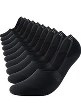 10 Pairs Trainer Socks Non-Slip Invisible Socks for Men Women Cotton Casual Low