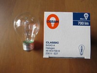 Echt Osram Classic Halogen 64543 A E27 46W (60W) GlüHbirne 2700K 700Lm Dimmbar