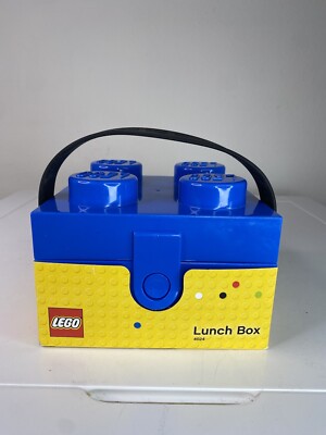 Lego Lunch Box With Handle 4 Knob Kids Classic Blue 4024