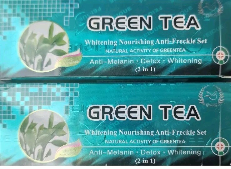 2 juegos de crema nutritiva de día y noche de té verde 2 en 1