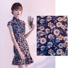 Women Floral Cheongsam Fishtail Dress A-Line Evening Qipao Wedding Party