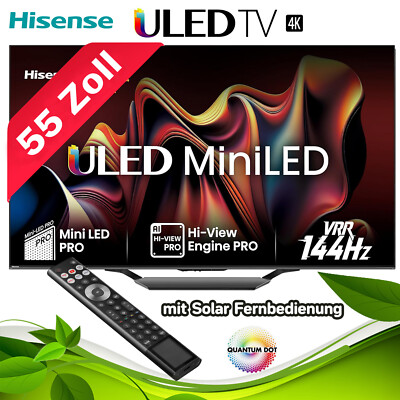 Hisense 55 Zoll Fernseher 55U7NQ 136cm UHD TV 4K Mini LED QLED HDR Dolby Atmos