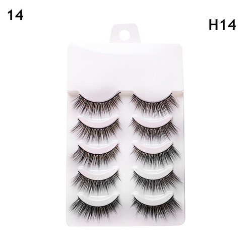 10Pairs Natural Long 3D False Mink Fake Eyelashes Manga Eye Lashes Reusable AU ↖ - Picture 26 of 26