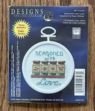 Designs For The Needle Janlynn 2004 Mini Cross Stitch Kit Frame Seasoned w/ Live