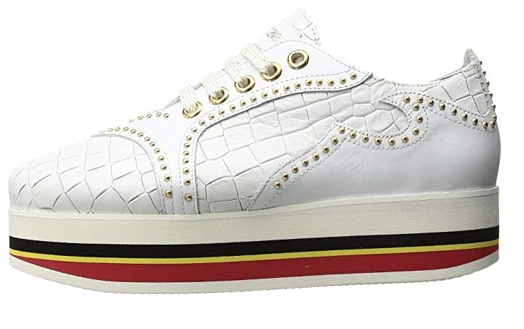 Zapatilla deportiva Just Cavalli para mujer de cuero blanca estampada Cocco Z4546 talla 38 EUR Foto 4 de 4