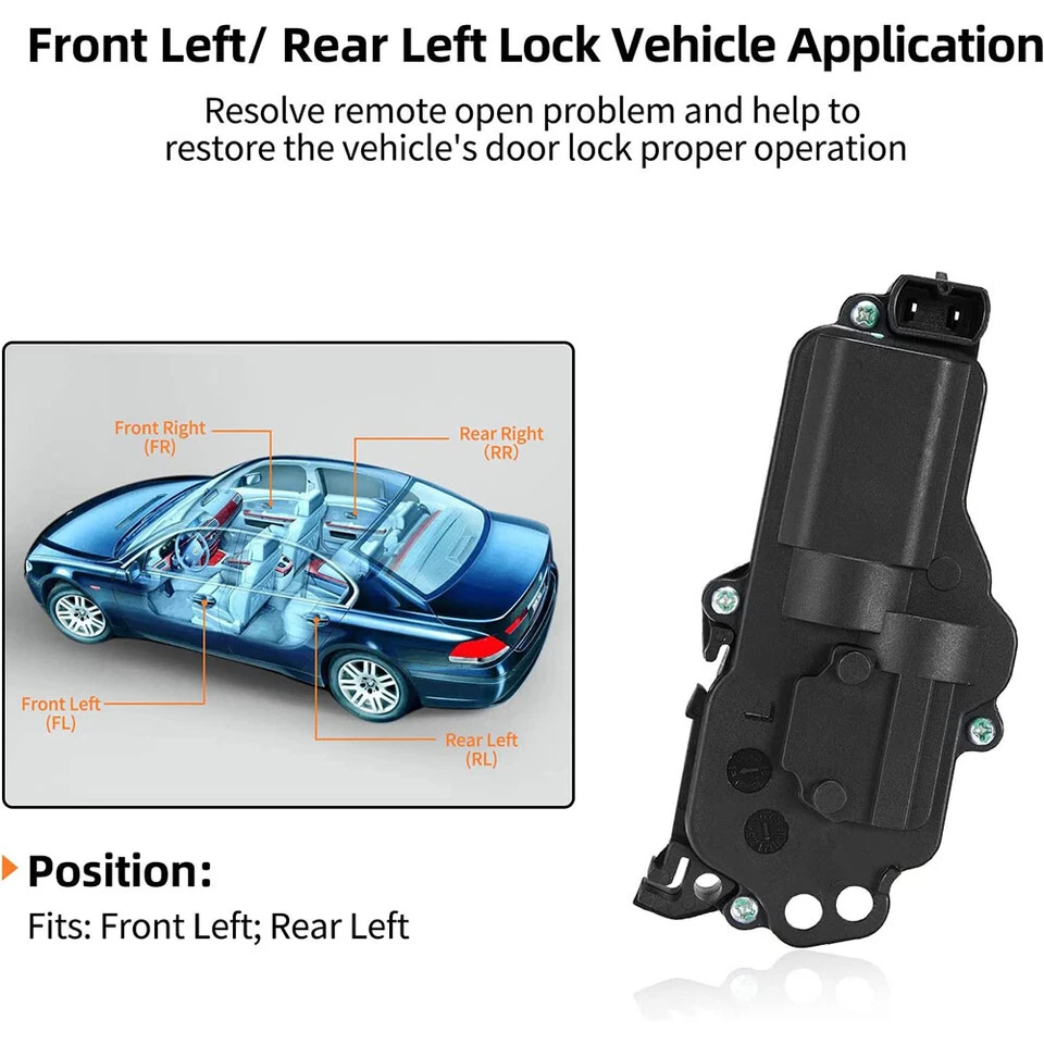 Actuador eléctrico de bloqueo de puerta lado del conductor del motor para Ford F250 F350 F450 Super Duty Foto 3 de 4