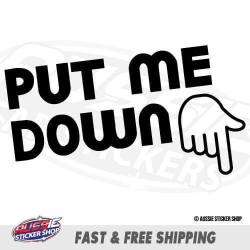 TOILET SEAT PUT ME DOWN STICKER