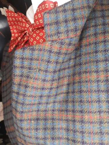 VTG 90s Checked Green Tweed Sport Coat Gap Best Basic Blazer Medium 40 Reg - Picture 6 of 16