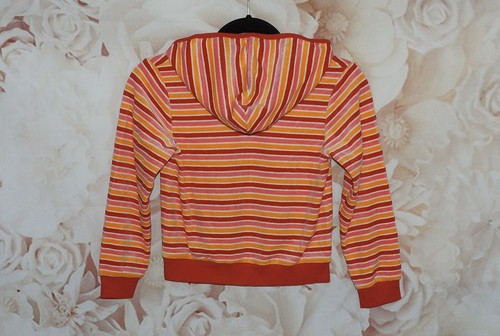 Gymboree Sugar and Spice Zip-Up Hoodie Stripes Red Pink Orange Girls' Size 9 NWT - Picture 2 of 2