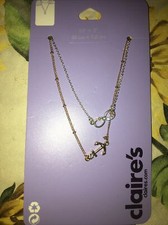 Claire  s Gold Silver Infinity Anchor Bff Best Friend Necklace Jewelry Vsco Beach