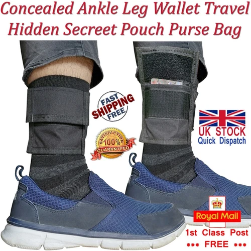 Concealed Hidden Ankle Leg Wallet Running Sports Travel Clutch Pouch Purse Bag