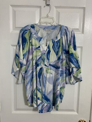 Cupio Womans Pullover Blouse/Shirt/Top/Tunic Size 1X Multicolor NWT $69