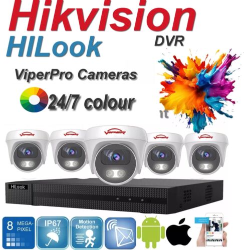 SISTEMA DE SEGURIDAD CCTV 8 MP 8 CANALES 4 CANALES UHD COLORVU KIT 4K VIPER PRO TVI CVI CÁMARA HD - Imagen 2 de 4