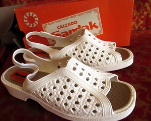 white mexican sandals