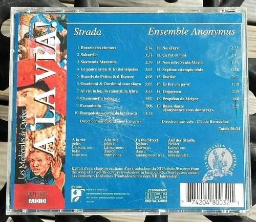 Medievales de Quebec Musik CD Strada Ensemble Anonymus - Bild 2 von 2