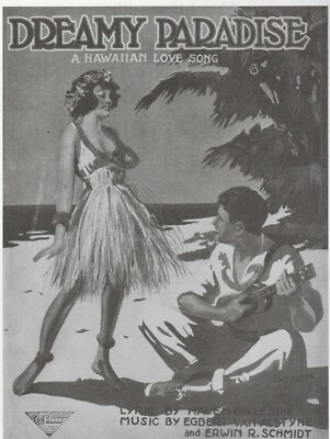 UKELELE HEAVEN, BY IAN WHITCOMB-SHEET MUSIC, VINTAGE ILLUSTRATIONS