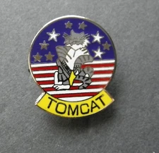 USN NAVY F-14 TOMCAT ANY TIME BABY LAPEL PIN BADGE 1 INCH