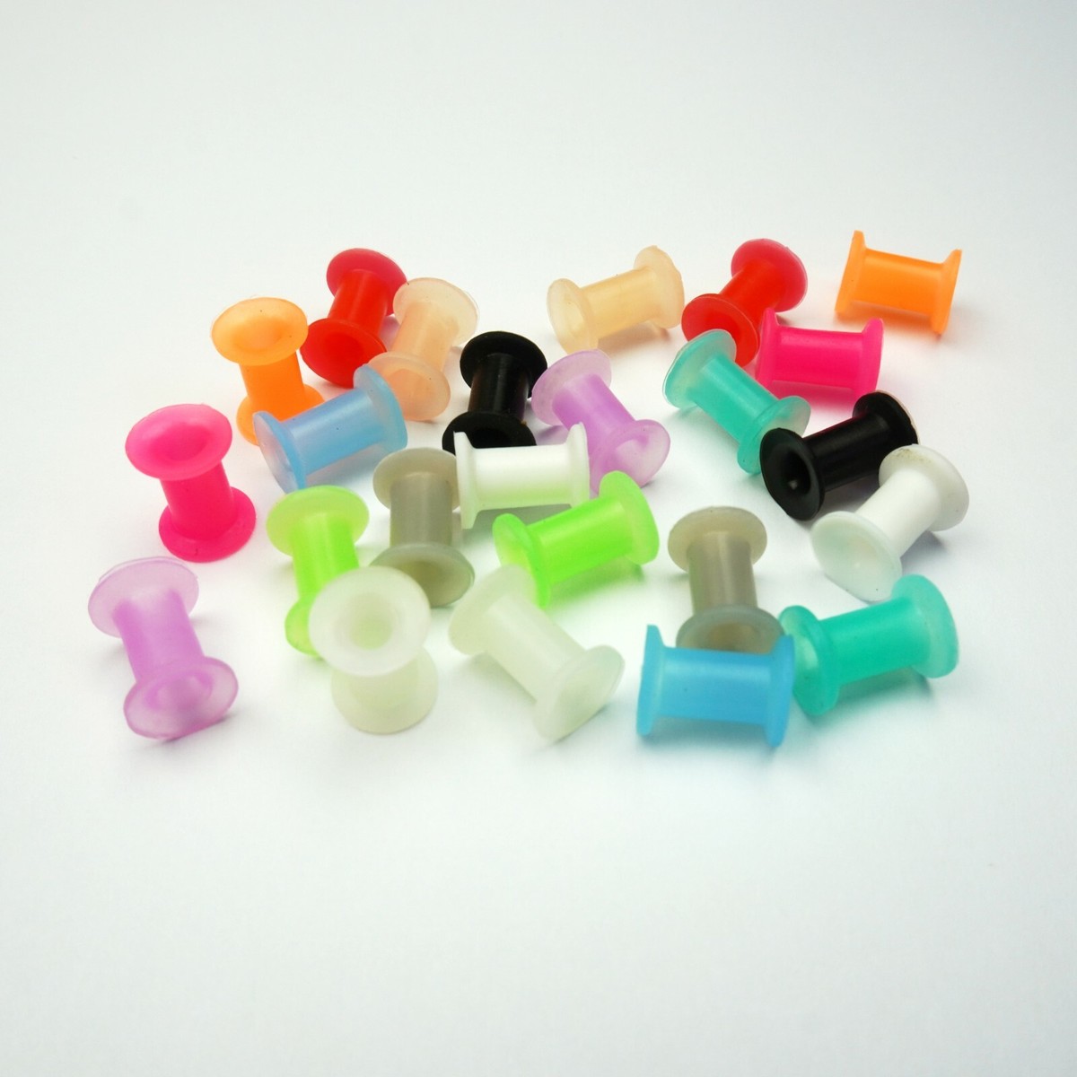 Igorbella Silicone Flesh Tunnel Plug Earrings – Stretcher Expanders – 3mm To 25mm – Clear/Black/White/Flesh