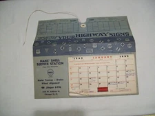 Vintage 1965 Shell Gas Station Service Reminder Oil Change Chart Visor Chicago