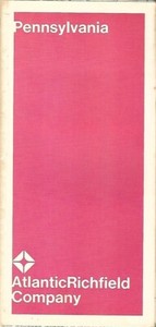 1969 ATLANTIC RICHFIELD Road Map PENNSYLVANIA Scranton Philadelphia Pittsburgh