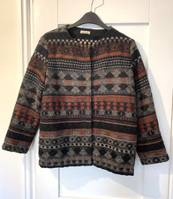 Vintage Masscob Wool Mohair Blend Jacket Top Aztec Eu 34 / Uk 6-8 / Xs