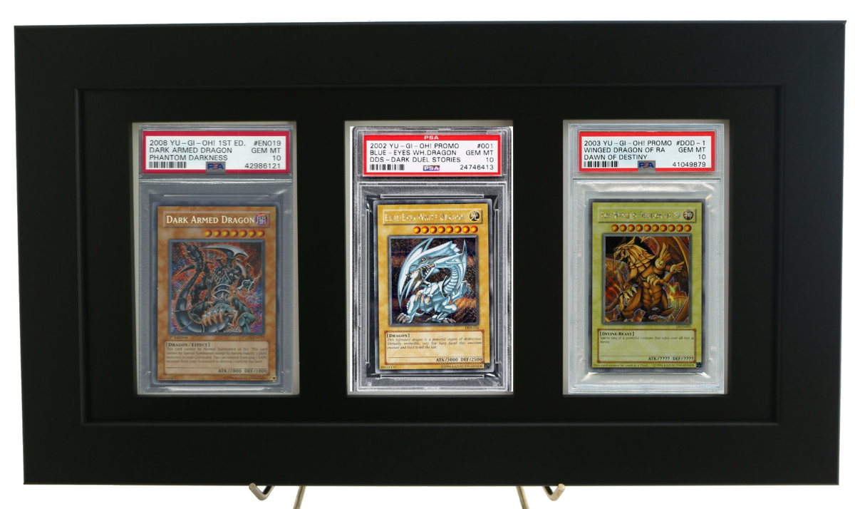 Graded Card Framed Display for (3) Yugioh Cards-NEW | eBay