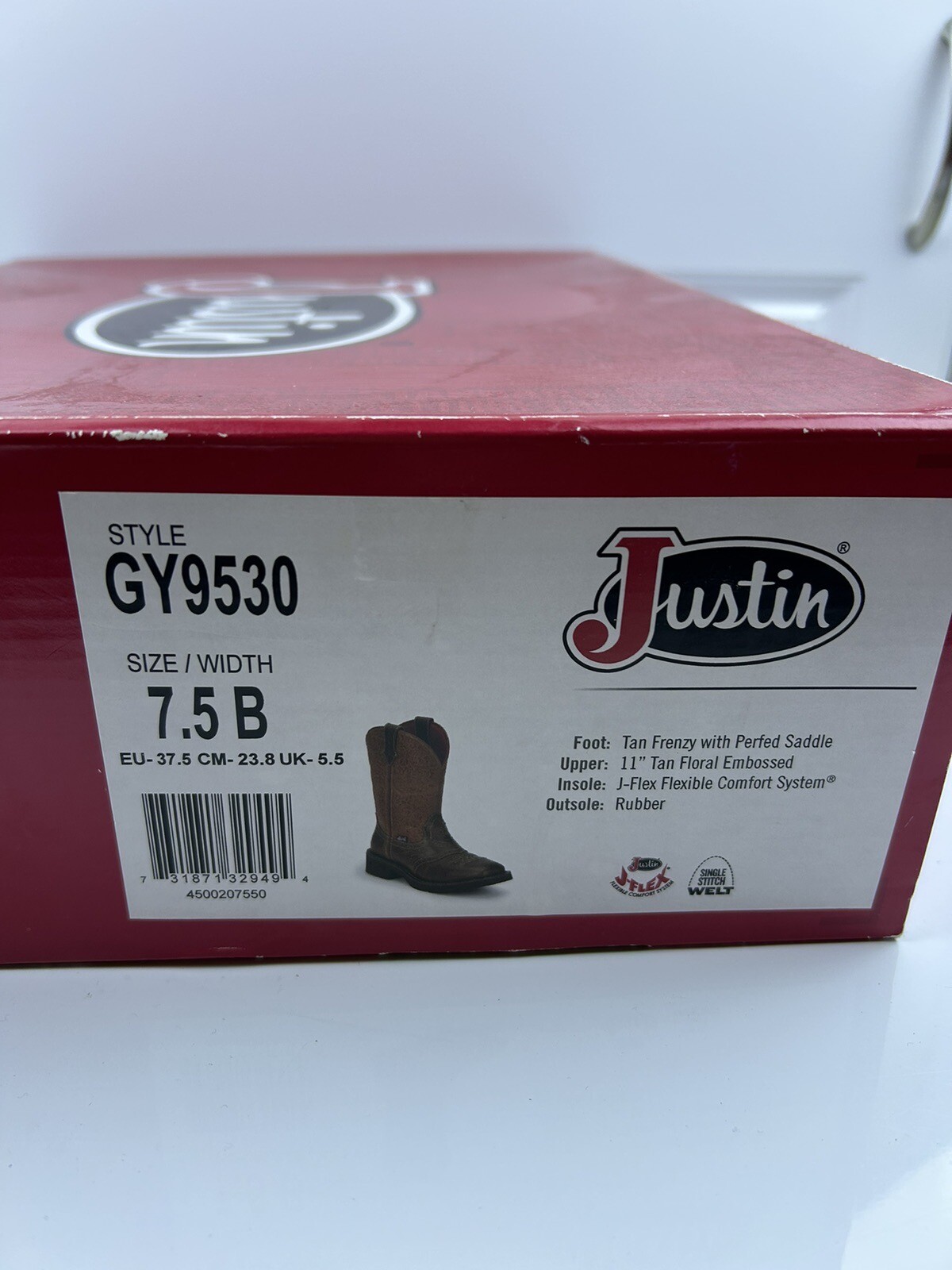 Justin Gypsy STARLINA Stitched Floral Embossed Leather Cowboy Boots