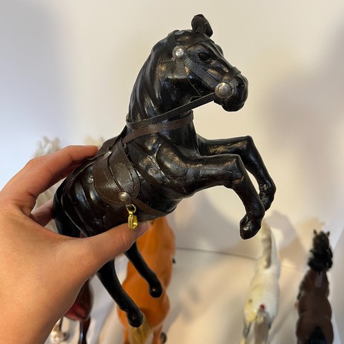 Vintage Antique Toy Horse Lot Black Leather Grand Champions New clydesdale 90s - Picture 11 of 17