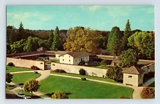 Postcard California Sacramento CA Sutters Fort Aerial 1960s Chrome Unposted