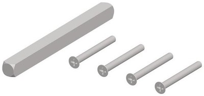 Tecwerk Bef-set.NW-400-40 3xM4 m.Gewindehülsen,2x Bohrschrauben 4-KT.8mm