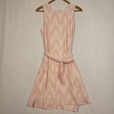 GAP Women’s Pink/Pastel Sleeveless Dress Size S Tall Fitted Waist Full Skirt
