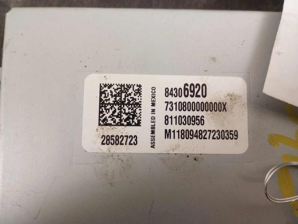 Chassi 2018 Chevrolet Tahoe Information GPS 84306920 ECM 2956114 - Imagem 2 de 4