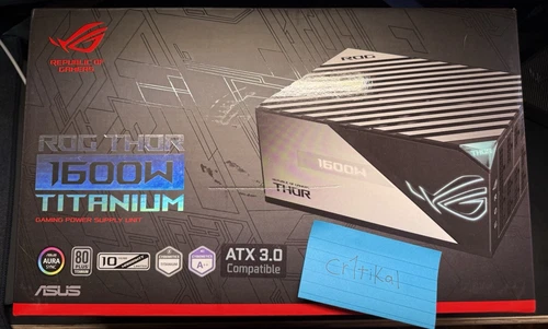 Asus ROG Thor 1600T Gaming 80 Plus Titanium Fully Modular Power Supply 1600W