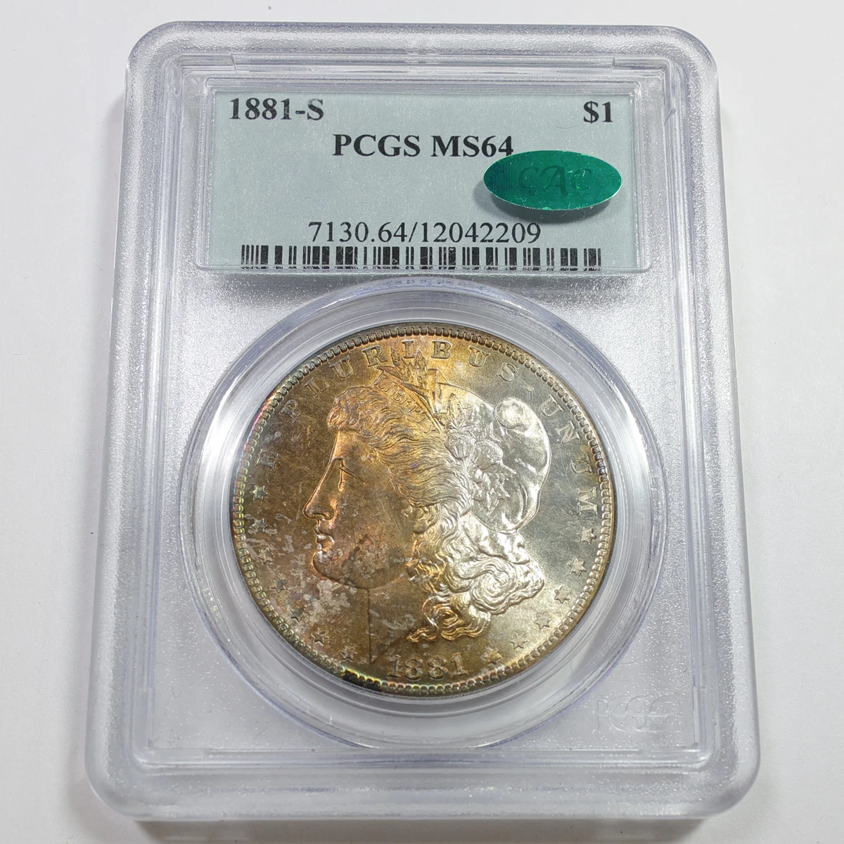 ★激レア初期PCGS★ 1881-S MS64 モルガン 銀貨 ラトラー PCGS & CAC Certified MS 64 Graded 1881 Year Morgan US Dollars