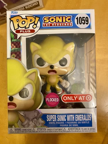 Super Sonic with Emeralds (Flocked) - Target Exclusive Funko Pop 1059 IN HAND