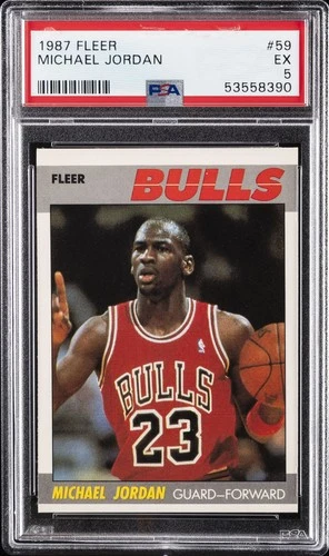1987 FLEER #59 MICHAEL JORDAN PSA 5