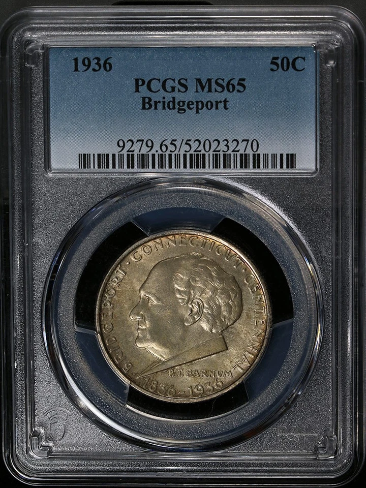 1936 Bridgeport Commem Half Dollar PCGS MS65 Nice Luster Nice Strike - Image 3 of 4
