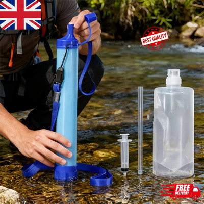 Tragbarer Wasserfilter Strohhalm Notfall Outdoor Camping Wandern Wasserfilter