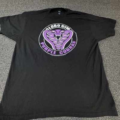 Tultex Shirt Mens 2XL Black Globo Gym Purple Cobras Graphic Cotton Crewneck